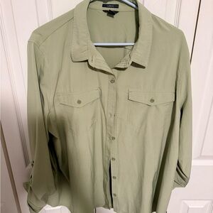 Eddie Bauer Sage Green Classic Fit Shirt
